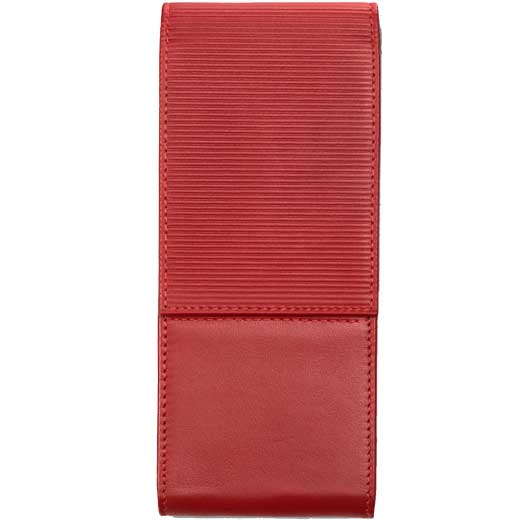 Nappa Leather A 316 Red 3 Pen Case