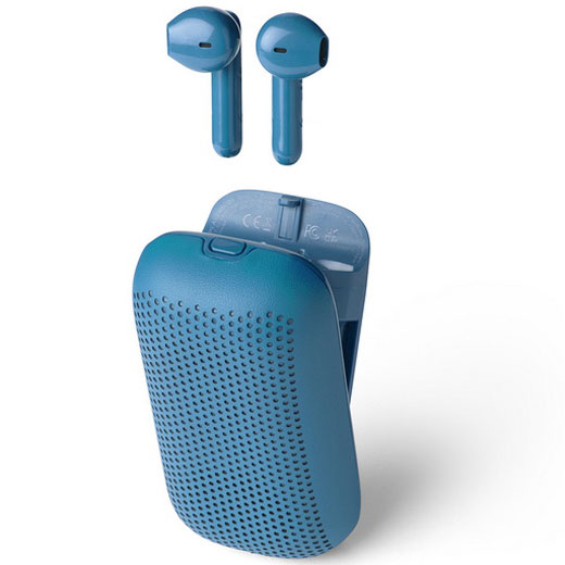 Blue 2-in-1 Wireless Speakerbuds
