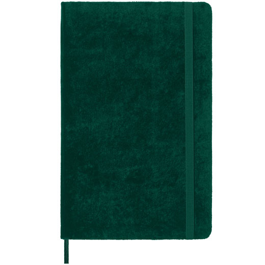 Green Lined Velvet Collection Medium Notebook with Gift Box