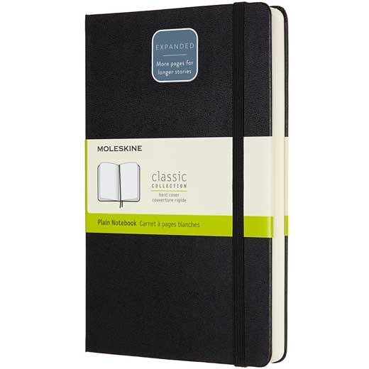 Black Blank Hard Cover A5 Classic Notebook