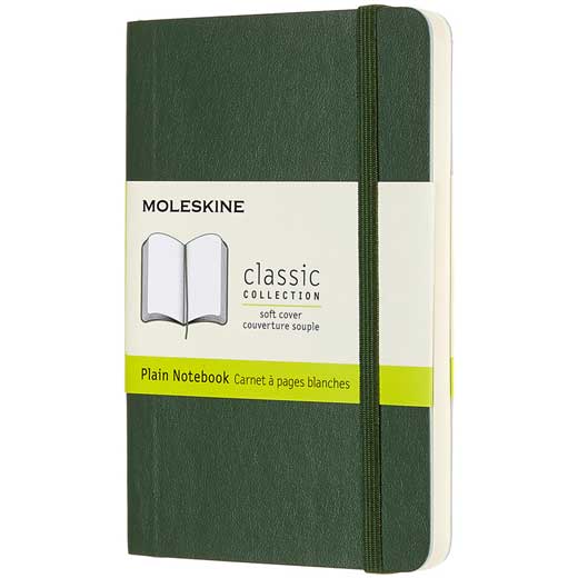 Green Blank Soft Cover Pocket Classic Notebook