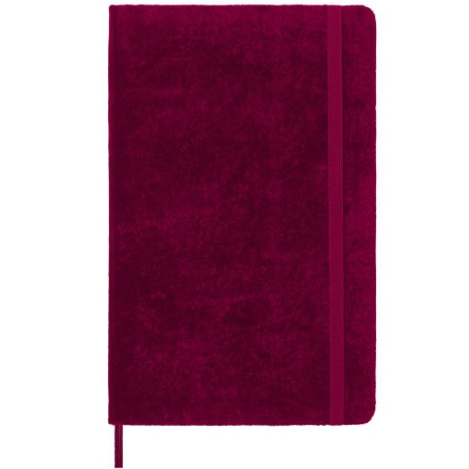 Red Lined Velvet Collection Medium Notebook with Gift Box