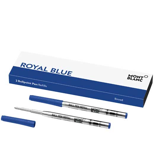 Royal Blue Broad Ballpoint Pen Refills