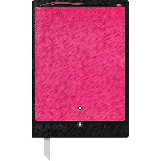 Black Fine Stationery #146 Notebook with Pink Pocket
