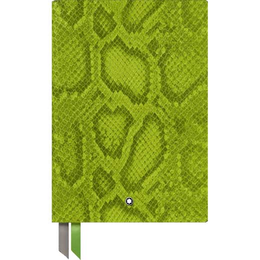Fine Stationery Mock Python Green Lined Notebook #146
