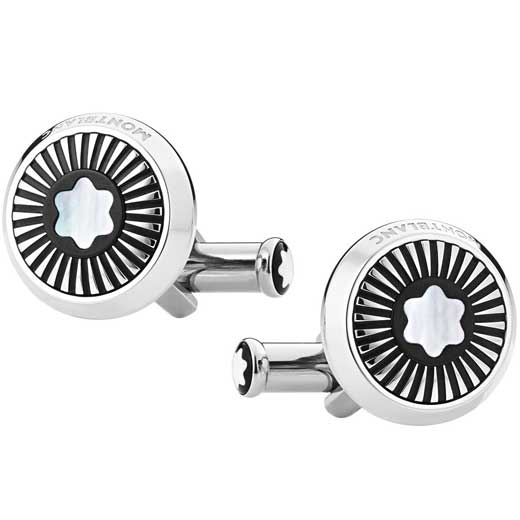 Star Rays Cufflinks with Mother of Pearl Inlay