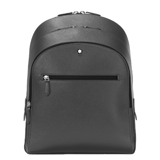 Sartorial Medium Backpack Forged Iron Saffiano Leather 3 Compartments