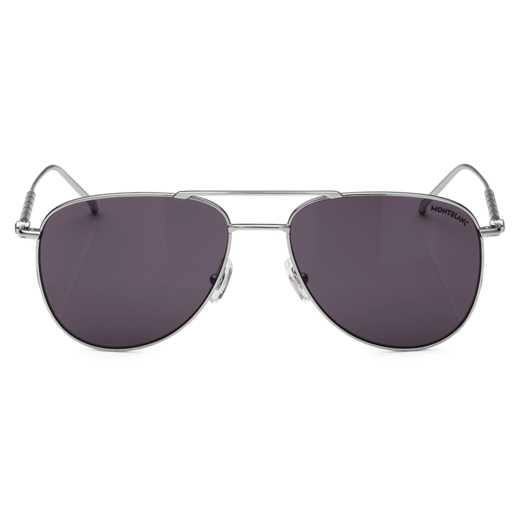 Squared Sunglasses with Silver Frame