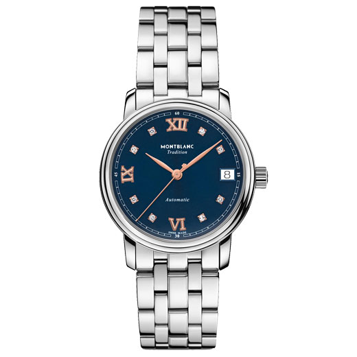 Stainless Steel Blue Automatic Date Tradition Watch