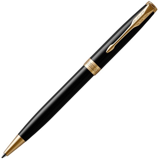 Sonnet Black Lacquer & Gold Ballpoint Pen