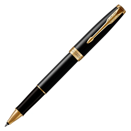 Sonnet Black Lacquer & Gold Rollerball Pen