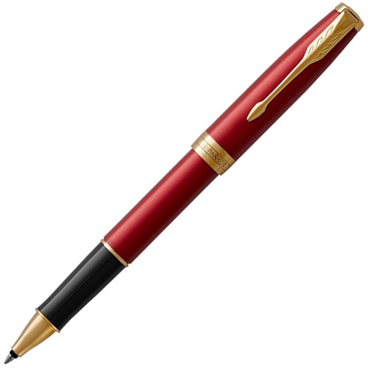 Sonnet Red Lacquer & Gold Rollerball Pen