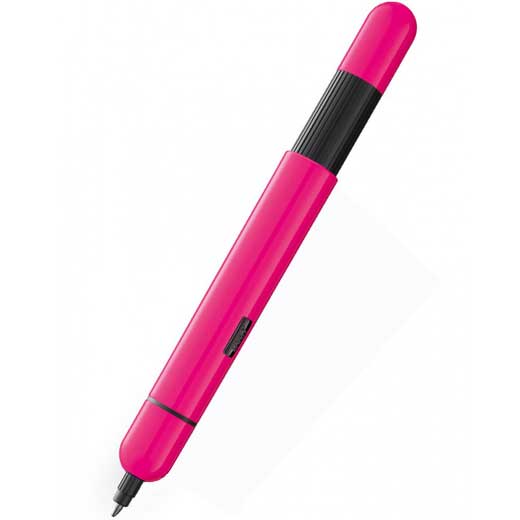 Pico, High-Gloss Neon Pink Plastic Ballpoint Pen