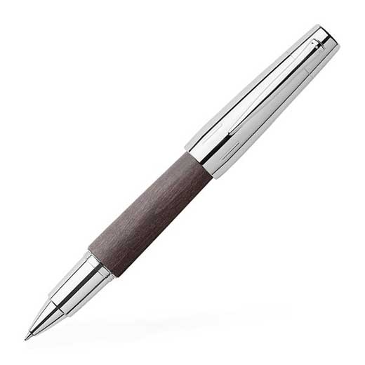 E-Motion, Pear Wood and Chrome Rollerball Pen