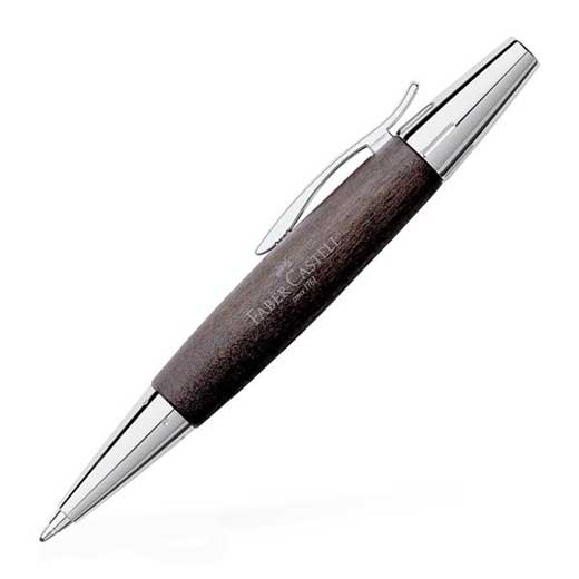 E-Motion, Pear Wood and Chrome Ballpoint Pen