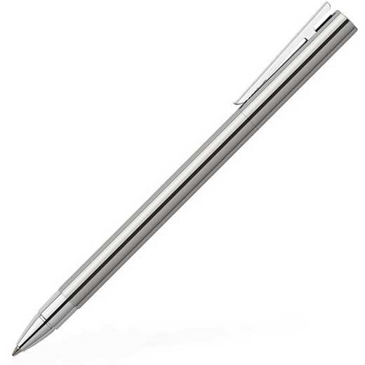Neo Slim, Polished Stainless Steel Rollerball Pen