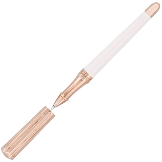 White Lacquer & Rose Gold Liberté HER Rollerball Pen