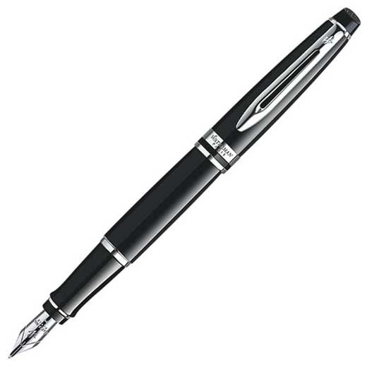 Expert, Black Lacquer with Chrome Trim Fountain Pen