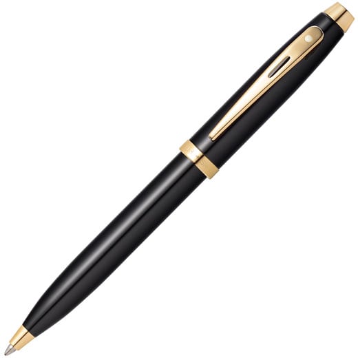 100 Glossy Black Lacquer & Gold Ballpoint Pen