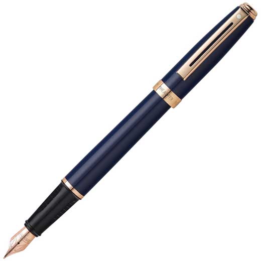 Cobalt Blue Prelude Fountain Pen with Rose Gold Trim