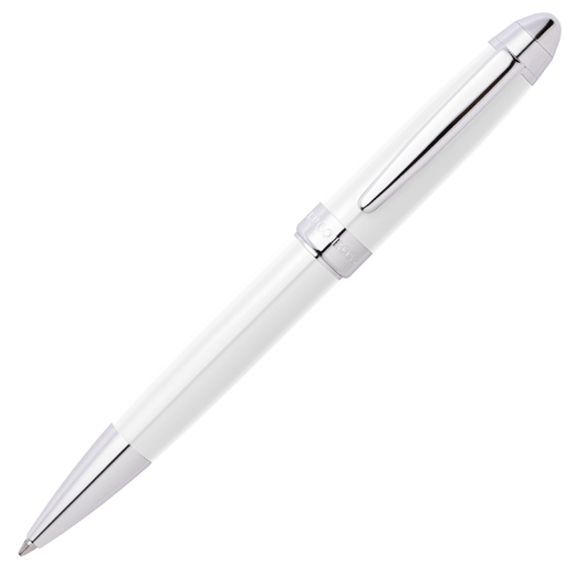 Icon Chrome & White Ballpoint Pen